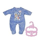 Zapf Creation 706244 Baby Annabell Little Strampler blau 36 cm - blauer Puppenstrampler mit Kleiderbügel