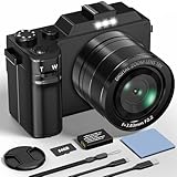 Digitalekamera, 5K 64MP Fotokamera mit WiFi, 64GB Karte, Autofokus, Selfie 3-Zoll LCD-Bildschirm, vlogging Camera für YouTube, Anfänger, Teenager und Erwachsene