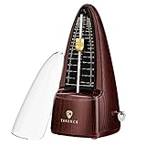 TERENCE Mechanisches Metronom für Klavier Gitarre Bass Violine Bass Metronom mit hoher Präzision Traditionelle Pyramide für Anfänger Erwachsene und Kinder Holzfarbe