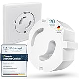 Adlersfeld® Steckdosen Kindersicherung (20 Stück) - Kindersicherung Steckdose zum Schutz vor Stromschlägen - Einfache Installation ohne Kleben - Steckdosenschutz Weiß - Sicherheit für Baby & Kinder