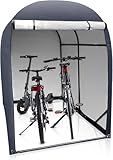 WIELS® Fahrradgarage 2 Fahrräder 3.4m³ - Fahrradunterstand 178x123x165cm - Fahrradschuppen – Gerätehaus – Gartenschuppen - Zeltgarage - Anthrazit (Anthrazit, 178x123x165cm)