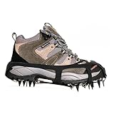 Toddmomy 1 Paar Schnee-Traktionsstollen Schneespikes Eisgreifer Stollen Eiskletterausrüstung 18 Zähne Silikon-Steigeisen rutschfeste Schuhe Wanderschuhe Stiefel Schuh