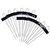 Metall Pflanzenschilder, Höhe 27.5cm Beschriftungsfeld 9x3cm, Wetterfeste Pflanzenstecker zum Beschriften für Garten, Hochbeet, Gewächshaus, Blumenbeet, Pflanzgefäße (12)