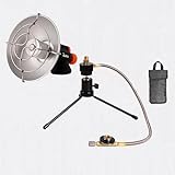 Terrassenfeuer Heizstrahler Outdoor Terrassenstrahler Gas Kein Stromanschluss Erforderlich Aus Edelstahl 360° Drehbarer Universalsockel Einstellbare Heizstufe