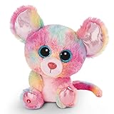 NICI Glubschis: Das Original – Glubschis Maus Candypop 25 cm – Kuscheltier Maus mit großen Augen – Flauschiges Plüschtier mit großen Glitzeraugen – Schmusetier für Kuscheltierliebhaber – 45567