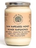 Raw Farm - Reiner, Roher Rapshonig 900g – ungefiltert, unerhitzt, nicht pasteurisiert, aus einer einzigen Quelle, direkt aus den eigenen Bienenstöcken