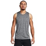 Under Armour Herren Tech Tank Top, (025) Castlerock/Schwarz, Large Hoch