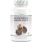 Schwarzer Knoblauch 15:1 Extrakt - 180 Kapseln mit 750 mg - Premium: Mit S-Allylcystein (SAC) - Fermentiert - Geruchslos - Laborgeprüft - Hochdosiert - Vegan - Premium Qualität