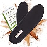 Nawemo® Zimtsohlen Sport | Antibakterielle Zimt-Schuhsohlen gegen Fußgeruch & Schweißfüße | Sportliche, Geruchsabsorbierende Einlegesohlen für Frische & Komfort, Größe 44