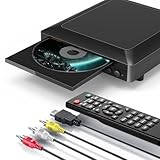 Ceihoit Mini DVD Player für TV HDMI/AV Ausgang mit Kabel enthalten, HD 1080P Upscaling, USB Eingang, Alle Regionen frei, Fehler Korrektur, integriertes PAL/NTSC System, DVD CD Player