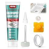 Allisway Silikon Küche , Silikon Badezimmer, Fugendichtmasse für Bad, Wasserdichtes Dichtmittel, Geeignet für Küchenspülen, Badezimmer, Toiletten und Poolränder, 150 ml, Transparent