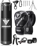 ASBRAVO Boxsack für Erwachsene, 4ft Oxford Heavy Boxing Bag...