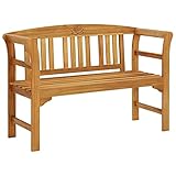 Youuihom Bänke für den Außenbereich, Gartenbänke, Terrassenbänke, Gartenbank 114 cm Massivholz Akazie Geeignet für Balkone, Terrassen und Gärten, Hinterhöfe