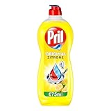 Pril Original Zitrone (675 ml), Handgeschirrspülmittel mit höchster Fettlösekraft, für sauberes Geschirr auch in kaltem Wasser, frischer Zitronenduft