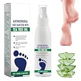 Fußdeo, 2025 Neuest Foot Spray with Tea Tree Oil, Schuhspray gegen Geruch Antibakteriell Fußpilz Spray Fußpilz Schutzcreme für Fußpflege Frischer Duft Befeuchtung der Haut der Füße (3)