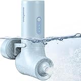 Bath Jet Spa, Kabelloses tragbares Badewannenzubehör mit 3-stufig einstellbarer Geschwindigkeit, Bubble Maker/Bath Jet Modus, Badewannendüsen für Home Spa, Entspannen (Blau)