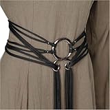 ZMDMAH Retro Knot Waist Dress Belt for Women Vintage Medieval Viking Costume Accessory Adjustable Buckle Belt for Renaissance Dress and Cosplay