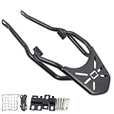 DFFMQSJ Universeller Motorrad-Hinterradgepäckträger, kompatibel mit Super SOCO TS Lite Pro TS1200r TC/MAX, Metall-Gepäckträger-Heckhalterung und 2-teiligem Bungee-Gepäcknetz, Motorradzubehör