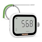 Inkbird Digitales Bratenthermometer, IKT-031 Fleischthermometer Küchenthermometer, Grillthermometer mit Timer, Ofenthermometer mit Einem Großen LED-Display Countdown für Backen, BBQ, Grill, Smoker