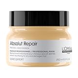 L'Oréal Professionnel Reparierende Haarmaske für strapaziertes und trockenes Haar, Mit Quinoa, Serie Expert, Absolut Repair Maske, 250 ml