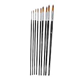FONDOTIN 9 Stück Teiliges Pinselset für Nylon Wassertank Pinsel für Acryl und Aquarellmalerei für Anfänger und Kunststudenten Leicht und Tragbar für Unterwegs