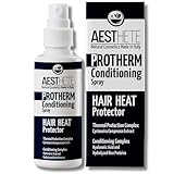 Hitzeschutzspray Für Haare Mit Thermal Protection Complex Heat Protection Spray Anti Frizz Schützt Vor UV-Strahlen Und Hitze Von Föhn Und Glätteisen Für Lockiges Welliges Und Glattes Haar 100ml