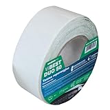 DECKET Klebeband 50 mm x 25 m, zur Verklebung von Unterspannbahn oder Dachfolie, Doppelseitig & UV-beständig, für Innen- und Außenbereich, Hohe Klebkraft, Hochleistungsklebeband, Dampfsperre, Weiß