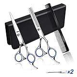 NWOUIIAY Haarschere Set 6,7 Zoll Friseurschere Professionell Haarscheren 2 edelstahl scharfe Effilierschere präzise Haarschnitte