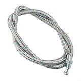 Desiumite Ölleitungsverbinder 35 Zoll Länge 3/8 Zoll weiblich auf 1/4 Zoll männlich Winkelverschraubung für Brenner Metall Silber Ersatzteil