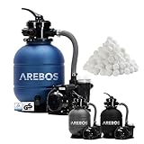 Arebos Sandfilteranlage mit Pumpe inkl. 700g Filterbälle |...