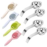 Xumier 8pcs Eidottertrenner Eiertrenner Eiweißabscheider Filter Eiersieb Trenner Löffel Eierteiler Ei Eigelb Eiweiß Abscheider Küche Backen Werkzeuge + Kunststoff Eigelb Trenner Teiler Filte