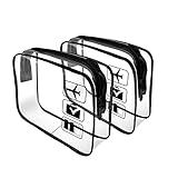 2 Stück Kulturbeutel Transparent, Transparente Kulturtasche 1 Liter Beutel Flugzeug handgepäck Flüssigkeiten Beutel Handgepäck TSA-geprüft Kosmetiktasche,Transparente Tasche Flughafen-konforme Tasche