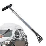 Generisch Schneebürste – Rotierender Kopf, Ausziehbarer Schaumstoffgriff | Auto-Schneebesen Und Eiskratzer | Windschutzscheibe, Fenster, Frostentfernung, Reinigung, LKW, SUV, Limousine, Auto, Winter,