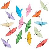 Sctmda Origami-Papier-Kraniche 100 Stück Origami Papier Kraniche Origami Papierkrane Handgefertigte Origamis Vogel Gefaltet Handgefertigt Origami-Papier-Kranich-Girlande für Hochzeit Gemischte Farben