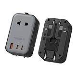 TESSAN Reiseadapter Weltweit PD 20W, Universal Travel Adapter mit 2 USB C und 1 USB A, Reisestecker Adapter Weltweit, Internationaler Steckdosenadapter für Deutschland USA England