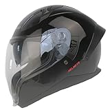 Motorradhelm Integralhelm Für Damen Herren Mit Doppelvisier Vollvisierhelm Motocrosshelme Rollerhelm ECEDOT Zertifiziert Modularer Motorrad Integrierter Helm 5,XXL:63-64CM