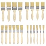 Kurtzy Holz Pinsel (20er Pack) - Pinselset für Farbe Lack Beizen - Pinsel Set Lasurpinsel Malerpinsel - Holzlasur Flachpinsel - Lackpinsel Lackierpinsel - Pinsel Breit