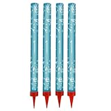 Geburtstags- & Jubiläums-Kuchenfontänen – 12 cm – 4er-Set – Sprühkerzen/Tischfeuerwerk – Kaltes Feuerwerk – Brenndauer ca. 60 Sekunden – Kategorie F1 – Design 4
