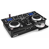 Vonyx CDJ500 DJ Controller mit Verstärker, 200 Watt, DJ Mischpult Bluetooth, DJ Pult Anfänger mit Doppel-CD, Audio Mixer, USB-Player, Loop Funktion, Jogwheels, Standalone DJ Mischer
