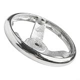 Eawfgtuw Für 3-Speichen-Handrad für Maschinen – Stahl, 3/4/5/6/8/10/12 Zoll Durchmesser, Gusseisen-Industrie-Steuerrad mit gewelltem Rand, (15,2 cm)