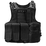 ChicSolis Plattenträger Taktische Weste Schutzweste Outdoor - Airsoft Weste Einstellbare Tactical Vest Schutz Weste für CS Trainingsschutz Dschungel Spiel Outdoor-Abenteuer-Paintball