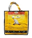 GROßE UPCYCLING EINKAUFS-Tasche Handmade IN Nepal | 100% FAIR-Trade | AUS RECYCELTEN REISSÄCKEN