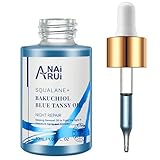 ANAiRUi Bakuchiol Oil, Pflanzenöl, natürliche Retinol Alternative, mit blue Tansy, Squalan, Jojoba, reduziert das Aussehen von feinen Linien, Falten, Beruhigend, 30ml