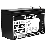 Green Cell AGM 12V 7Ah Akku VRLA Blei-Batterie Bleiakku Ersatzakku Gelakku Akkubatterie Zyklenfest Unbemann UPS, USV, Notstrom, USV-Anlage, UPS -Anlage, Backup-Batterie, Batteriebackup