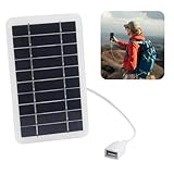 Tragbares 5W 5V Solarpanel mit USB,Anschluss für unterwegs,Solar Ladegerät für Handy, Powerbank,IP65 wasserdicht,Ideal für Wandern,Camping,Outdoor