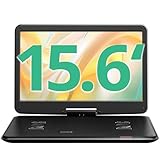 YOTON Tragbarer DVD-Player mit 44,5 cm (17,5 Zoll) großem HD-Schwenkbildschirm für Auto und Kinder, 4-6 Stunden Arbeitszeit mit eingebautem Akku, Dual-Stereo-Lautsprecher, USB/SD/AV/Audio/Gamepad