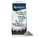 Biokat's Diamond Care Classic Katzenstreu ohne Duft - Feine Klumpstreu aus Bentonit mit Aktivkohle und Aloe Vera - 1 Sack (1 x 10 L)