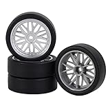 Amagogo 4-teiliges RC-Reifen-Ersatz-Radfelgen- und Reifen-Set für 1:18 RC-Elektro-Auto, Splitter