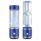 Tragbar Wasserstoff Alkalische Wasserflasche Wasserflasche Ioniszer Für Wasserstoffflächen-Reichen-Wassergenerator Mit PEM -Technologie 5 Minuten Machen Wasserstoffgehalt Bis Zu 1500-1800 PPB 350 Ml(B