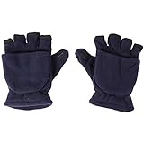 Abaodam 1 Paar doppellagige Fleece-Handschuhe mit Klappe für Erwachsene und Herren